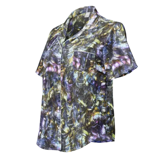 Indigo Alchemy on a Women's Short Sleeve Pajama Top