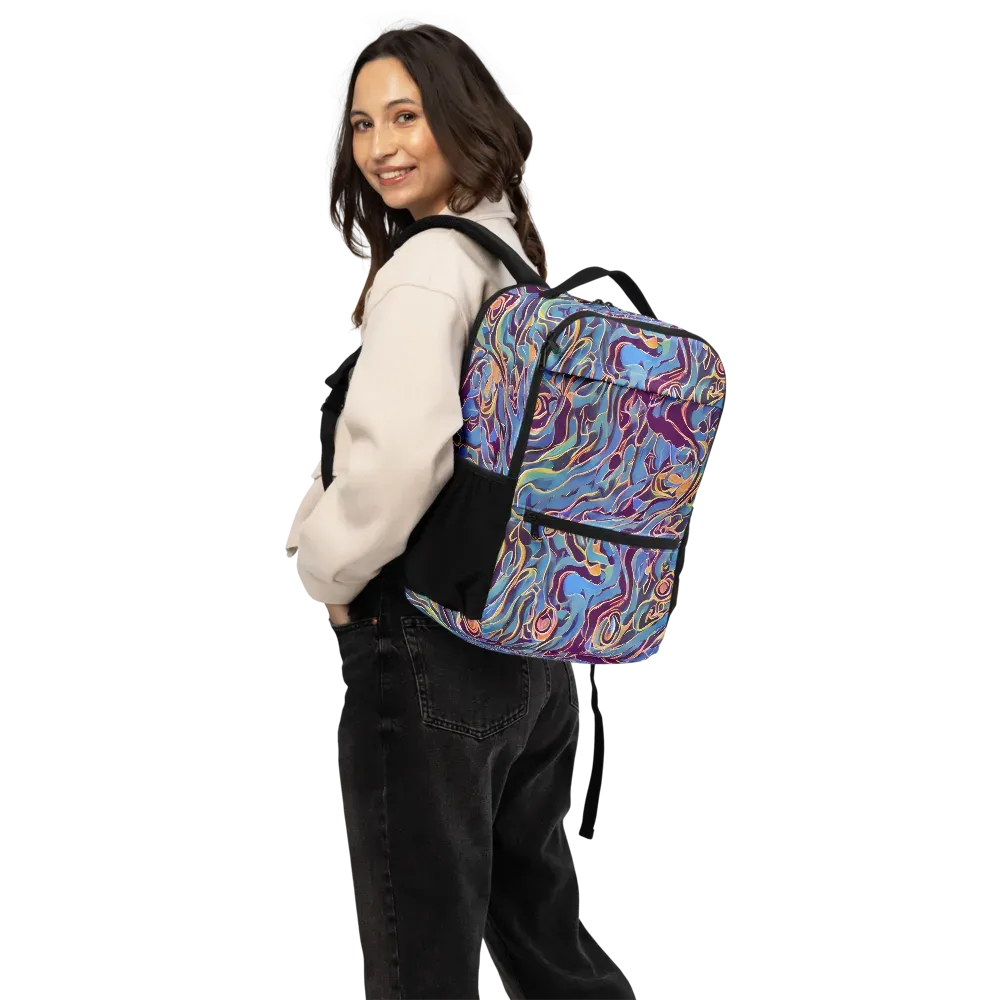 Sapphire Surge on Utility Backpack — Back