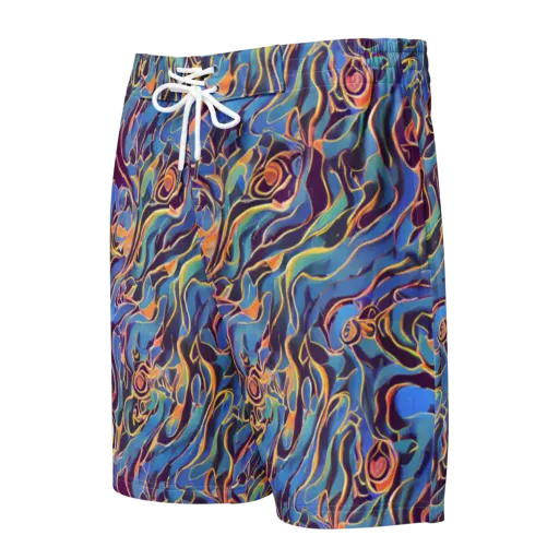Sapphire Surge on a Men's Board Shorts