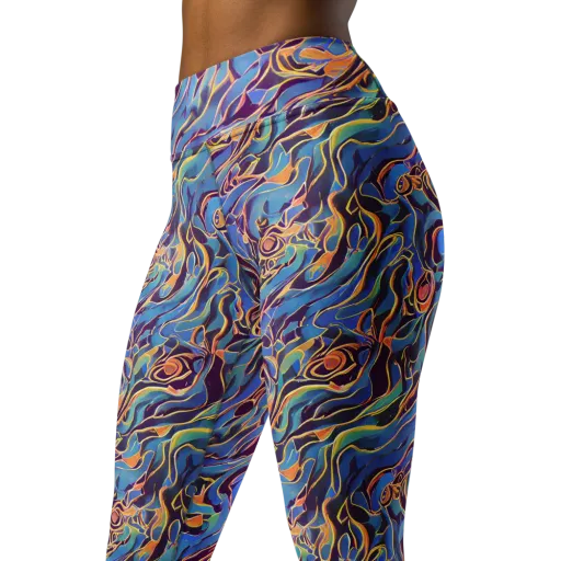 Sapphire Surge on a Yoga Leggings