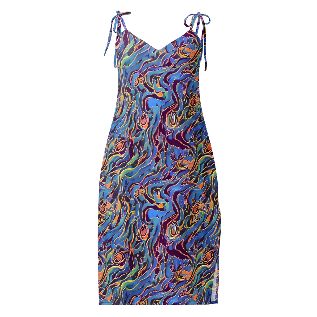 Sapphire Surge on Slip Dress — Front