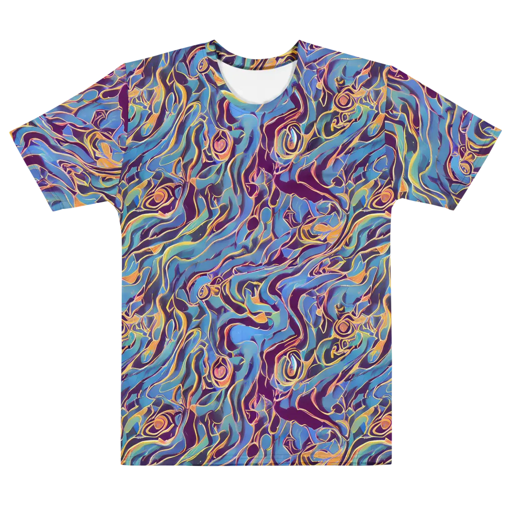 Sapphire Surge on Men's Cotton Crew Neck T-Shirt — Front