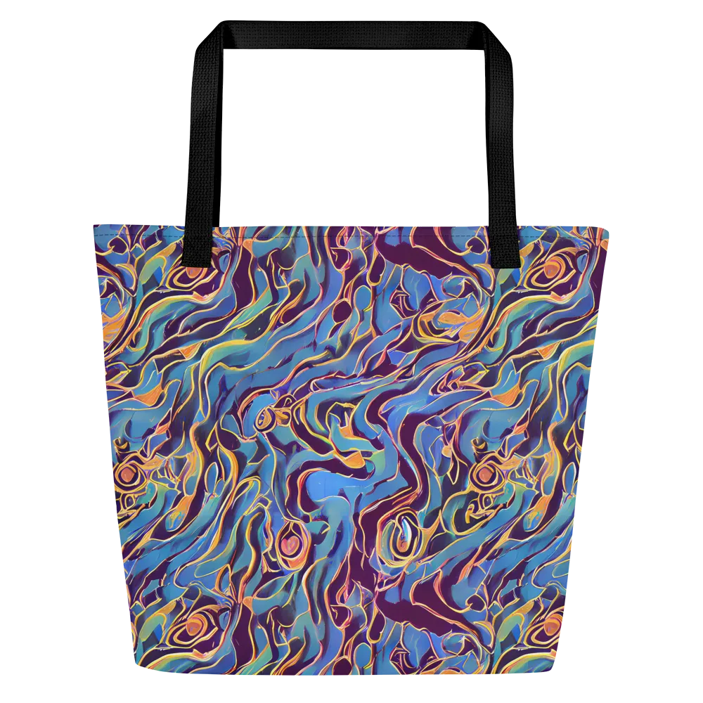 Sapphire Surge on Large Tote Bag W/ Pocket — Front