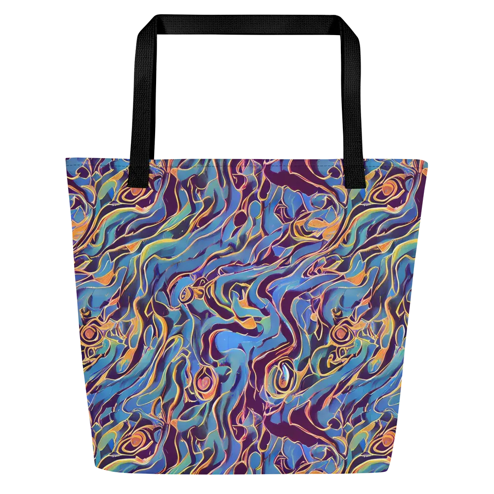 Sapphire Surge on Large Tote Bag W/ Pocket — Front