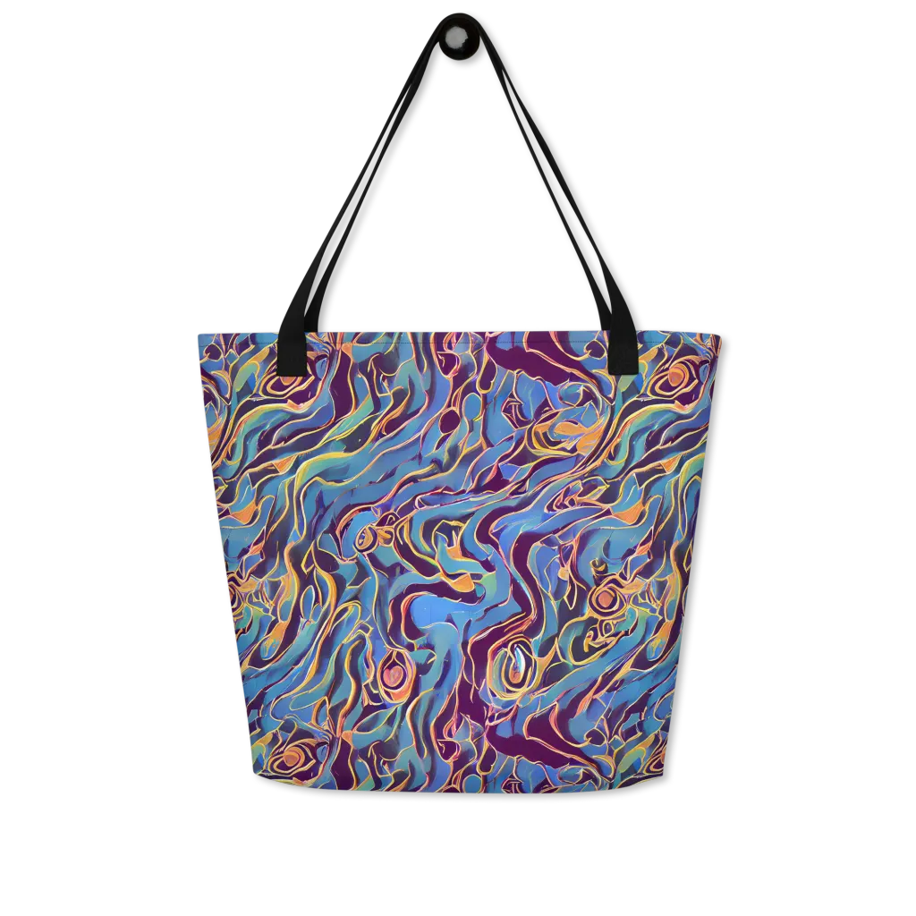 Sapphire Surge on Large Tote Bag W/ Pocket — Front