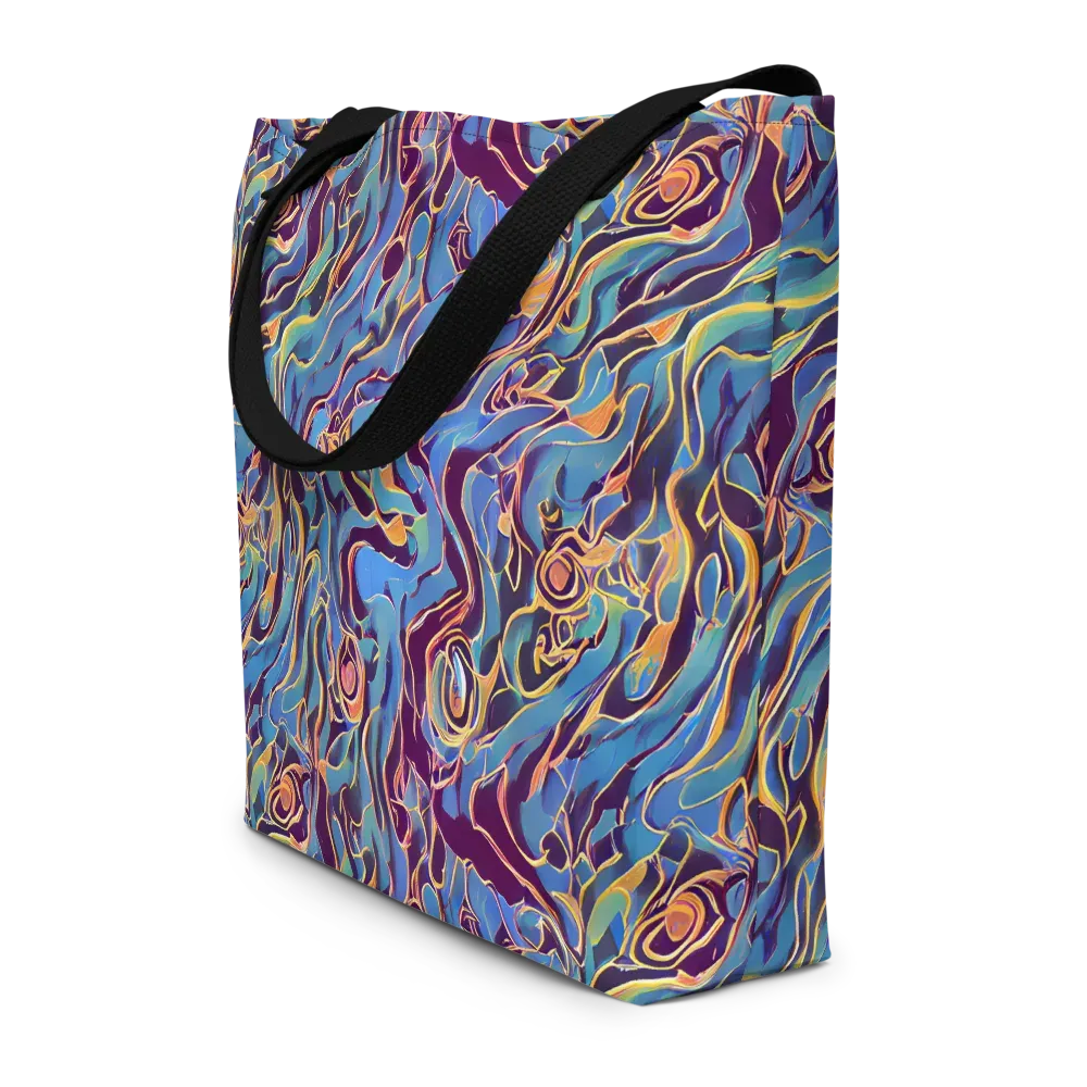 Sapphire Surge on Large Tote Bag W/ Pocket — Front