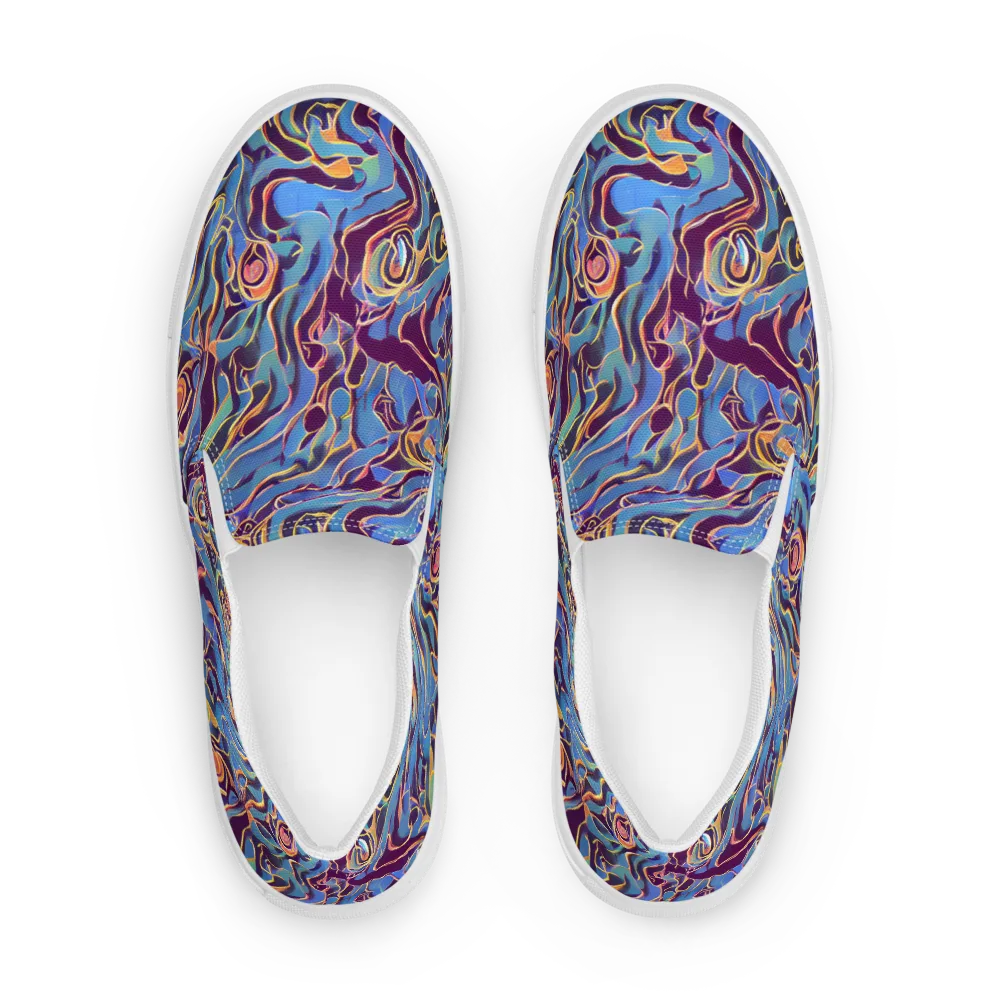 Sapphire Surge on Women's Slip-On Canvas Shoes — Front