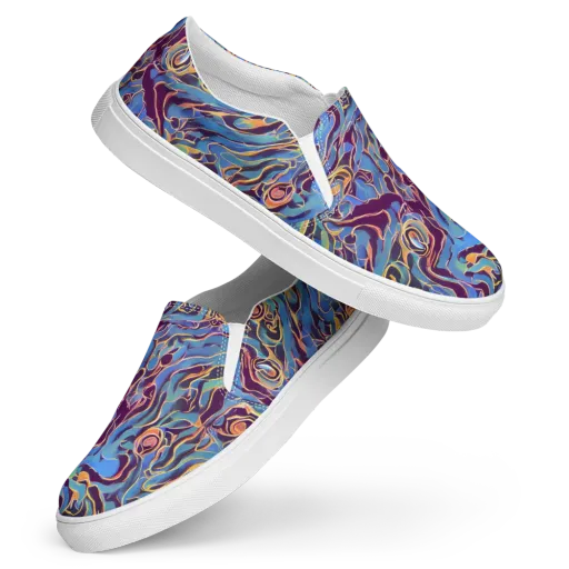 Sapphire Surge on a Women's Slip-On Canvas Shoes