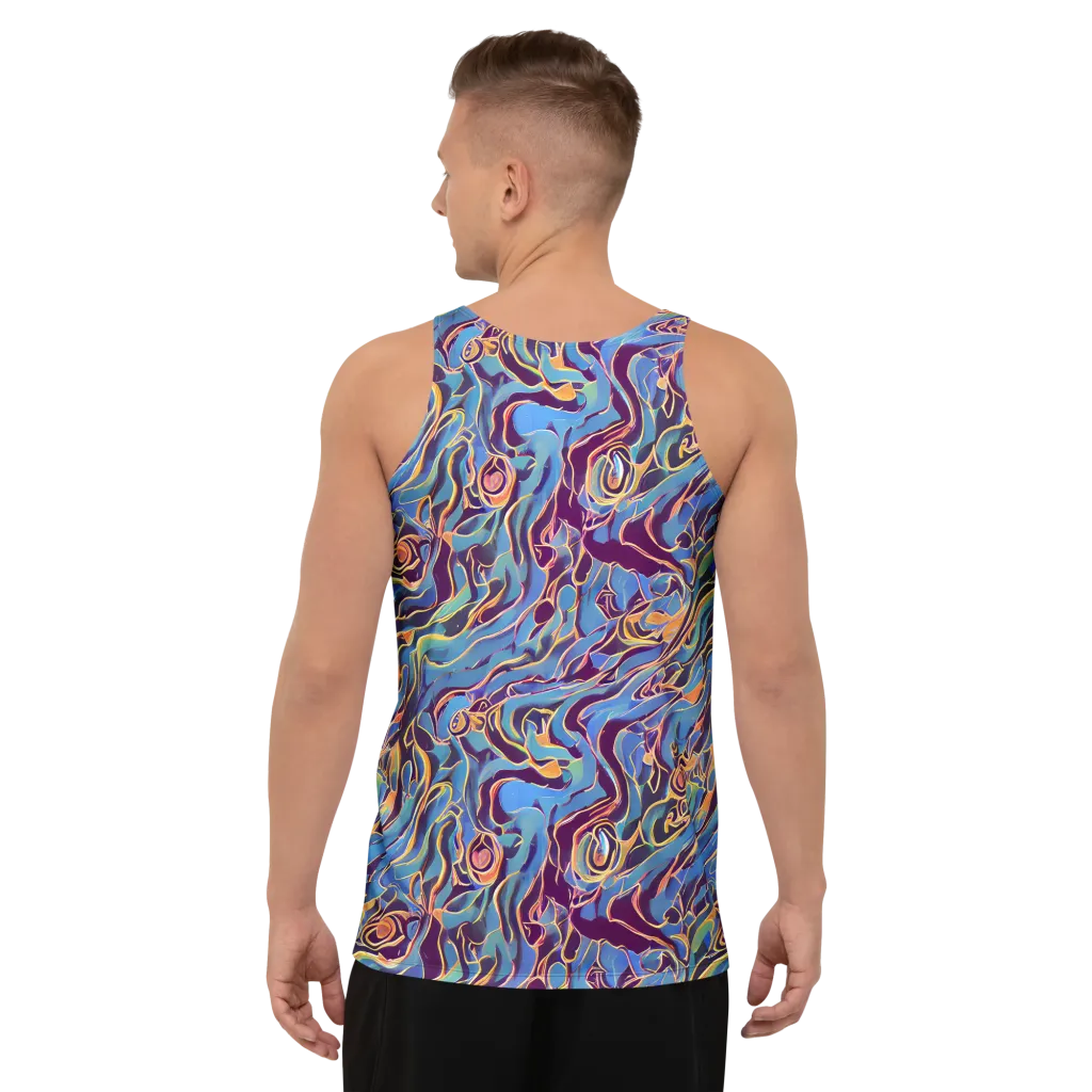 Sapphire Surge on Men's Tank Top — Back