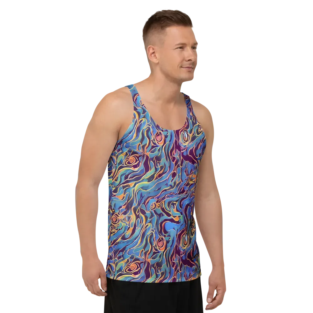 Sapphire Surge on Men's Tank Top — Right Front