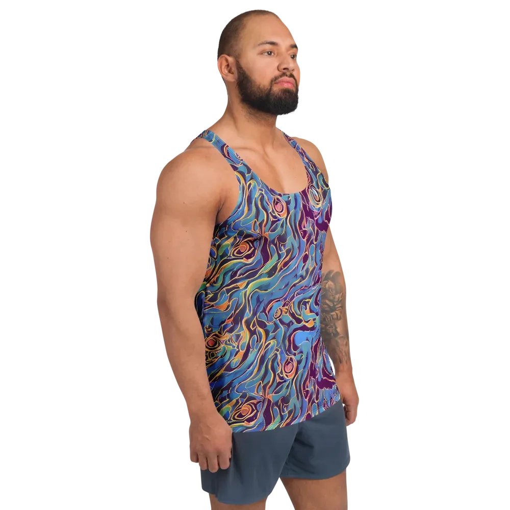 Sapphire Surge on Men's Tank Top — Right Front