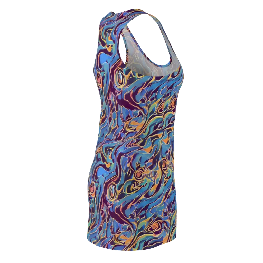 Sapphire Surge on Racerback Dress — Back Side