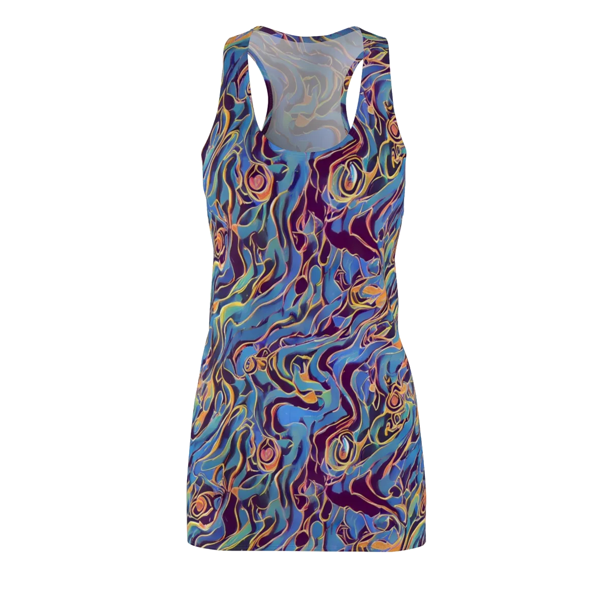 Sapphire Surge on Racerback Dress — Front