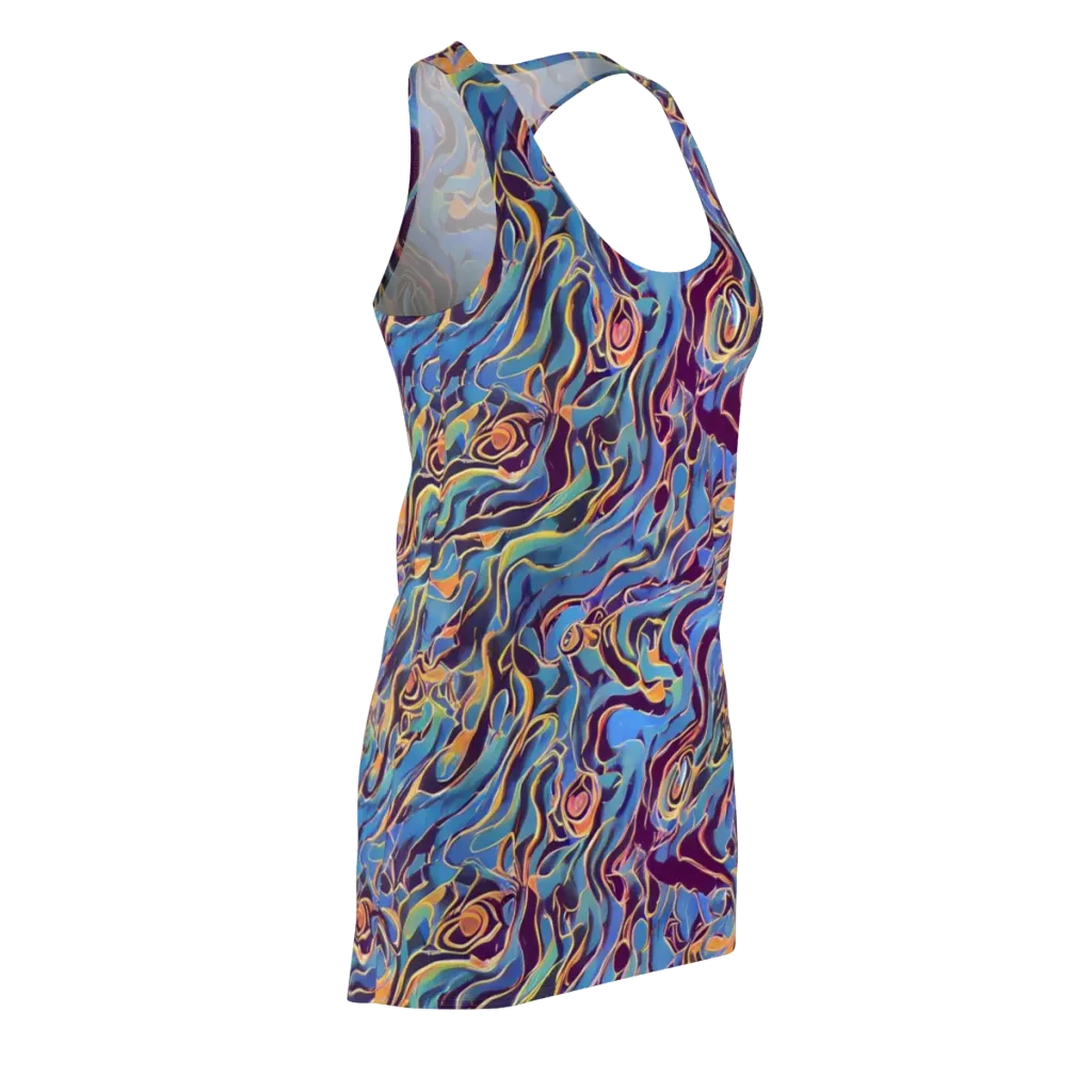 Sapphire Surge on Racerback Dress — Front Side
