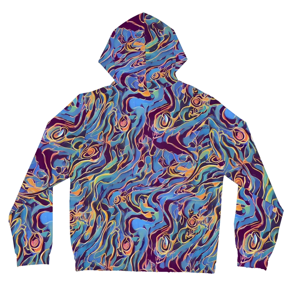 Sapphire Surge on Women's Full-Zip Hoodie — Back