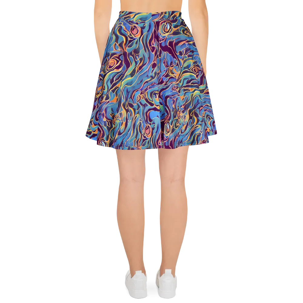 Sapphire Surge on Skater Skirt — Back