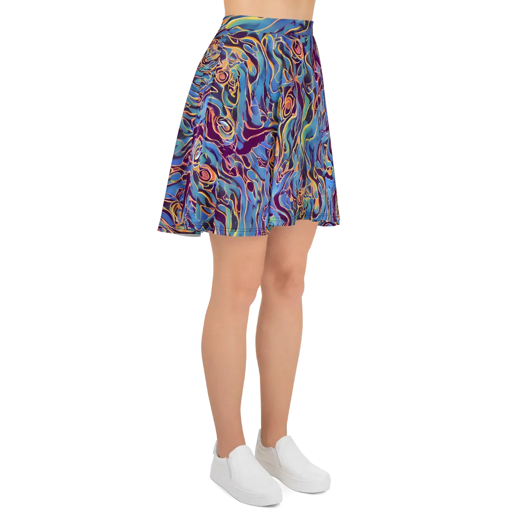 Sapphire Surge on Skater Skirt — Right