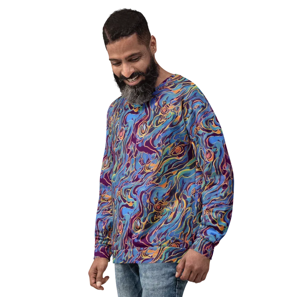 Sapphire Surge on Sweatshirt — Left Front
