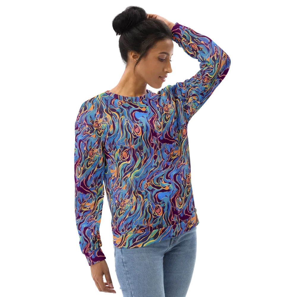 Sapphire Surge on Sweatshirt — Right Front
