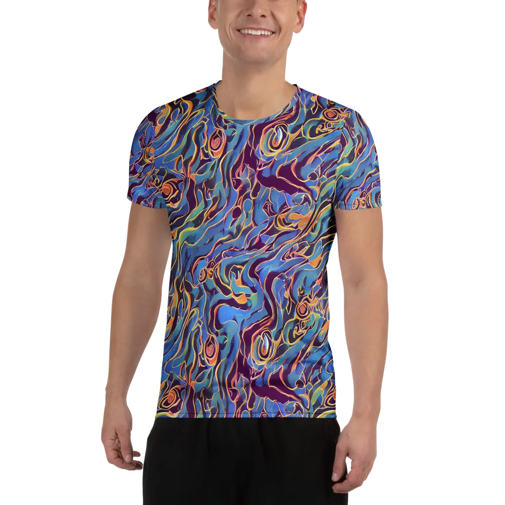 Sapphire Surge on Men's Athletic T-Shirt — Front