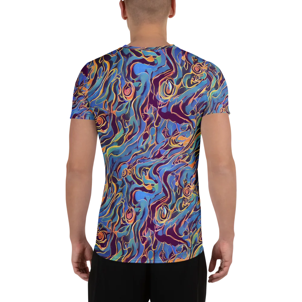Sapphire Surge on Men's Athletic T-Shirt — Back
