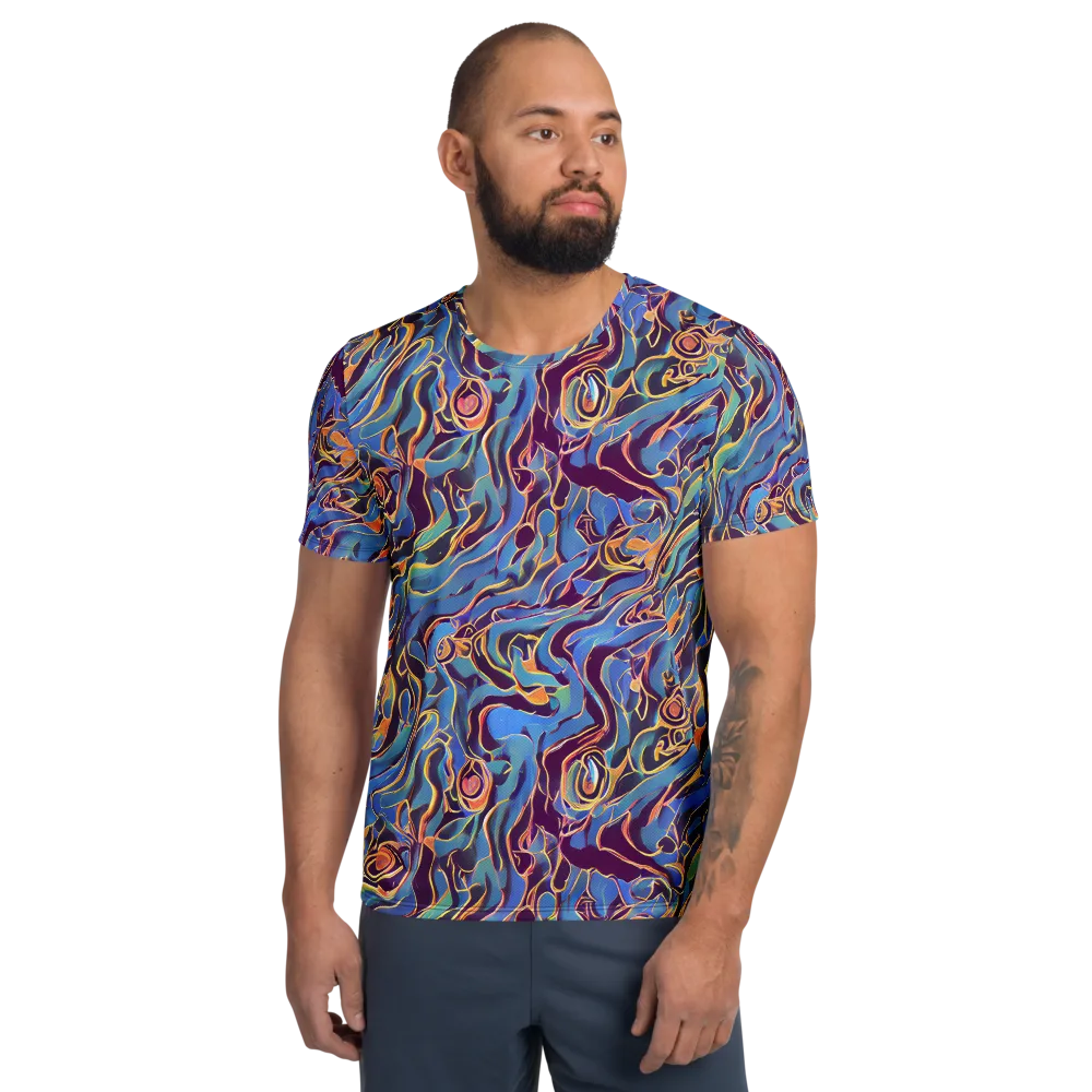 Sapphire Surge on Men's Athletic T-Shirt — Front