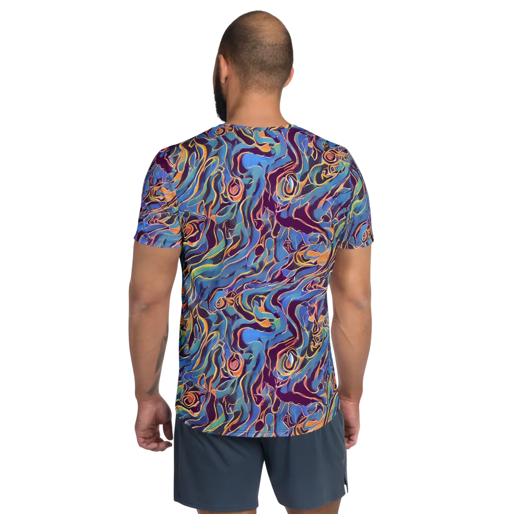 Sapphire Surge on Men's Athletic T-Shirt — Back