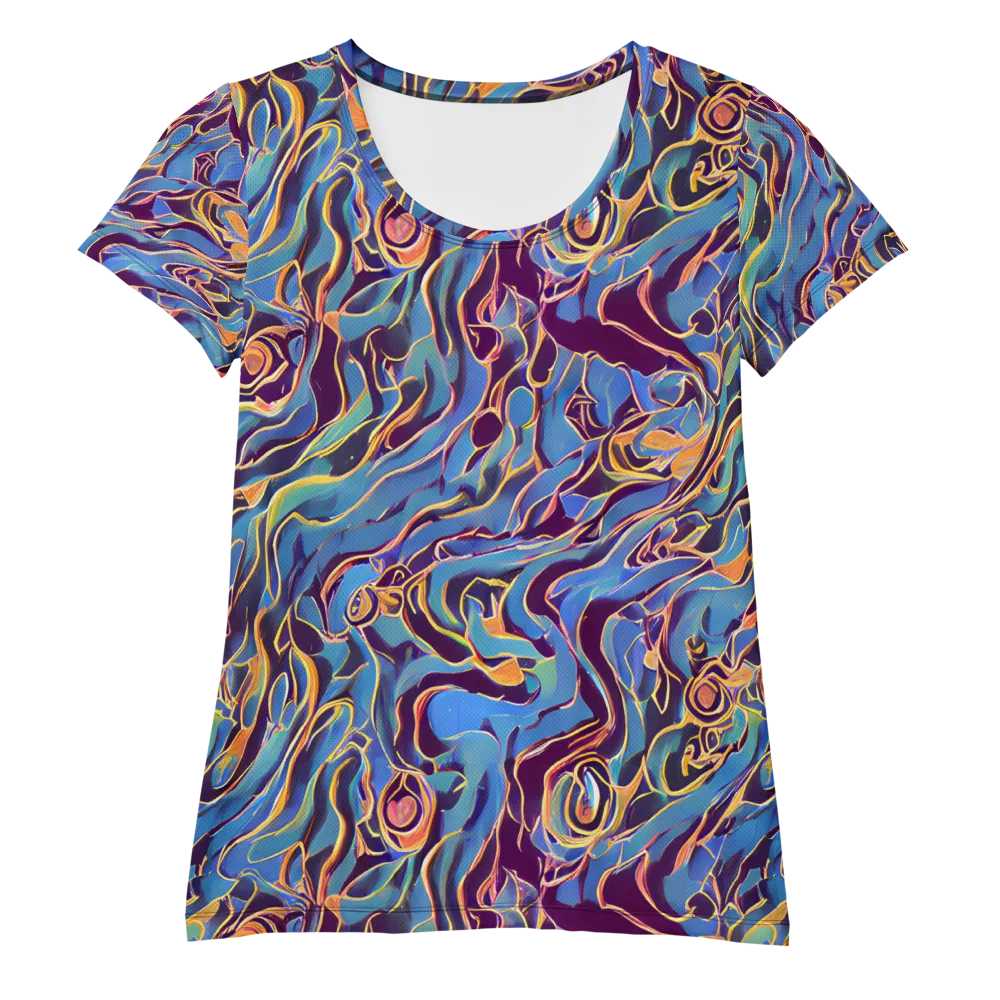 Sapphire Surge on Women's Athletic T-Shirt — Front