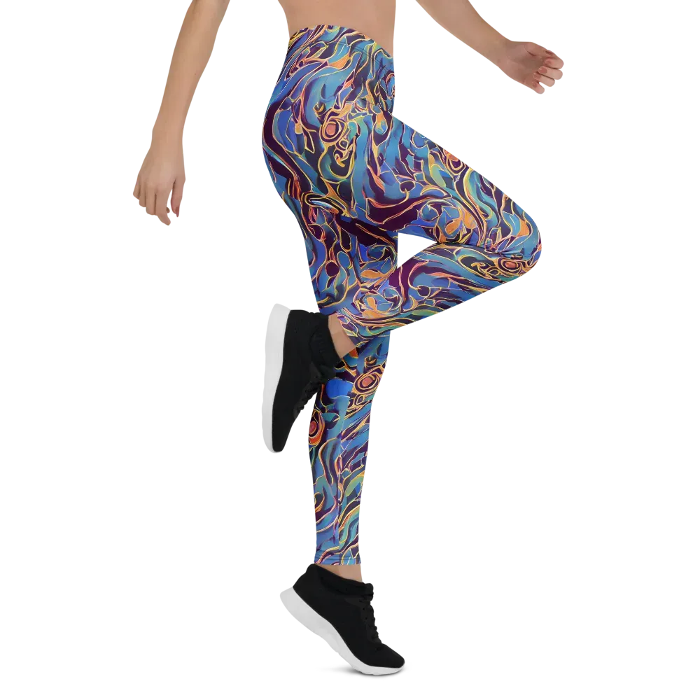 Sapphire Surge on Leggings — Right