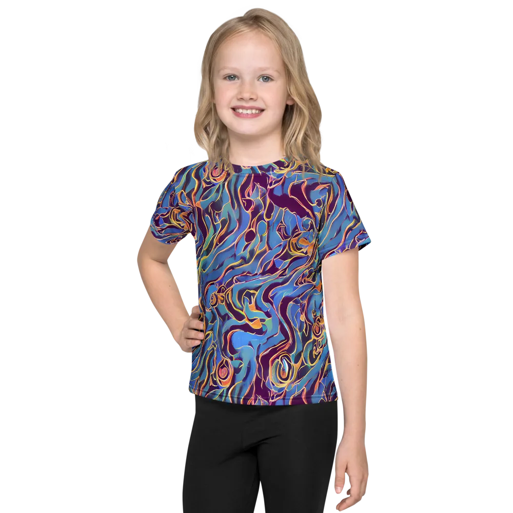 Sapphire Surge on Kids Crew Neck T-Shirt — Front