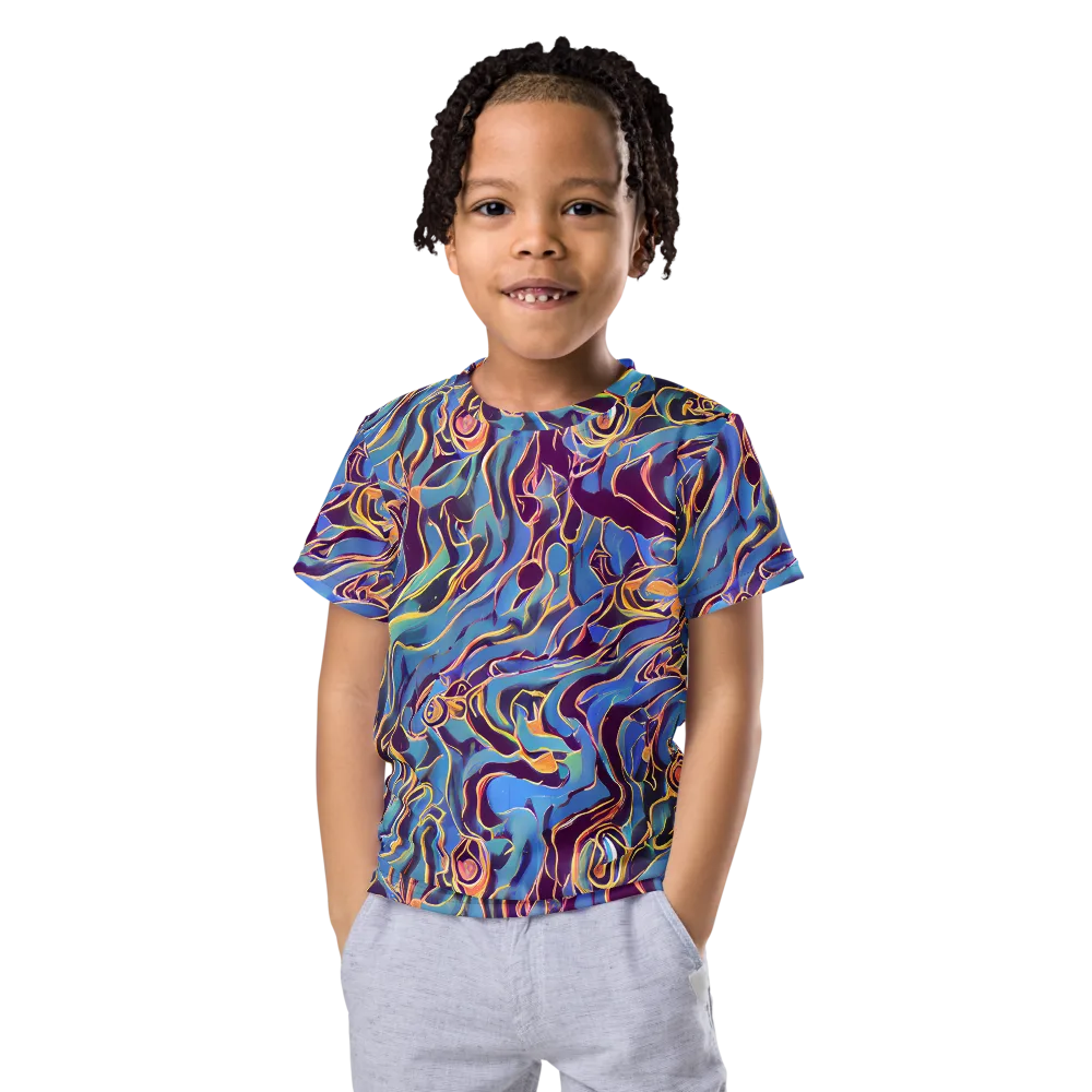 Sapphire Surge on Kids Crew Neck T-Shirt — Front