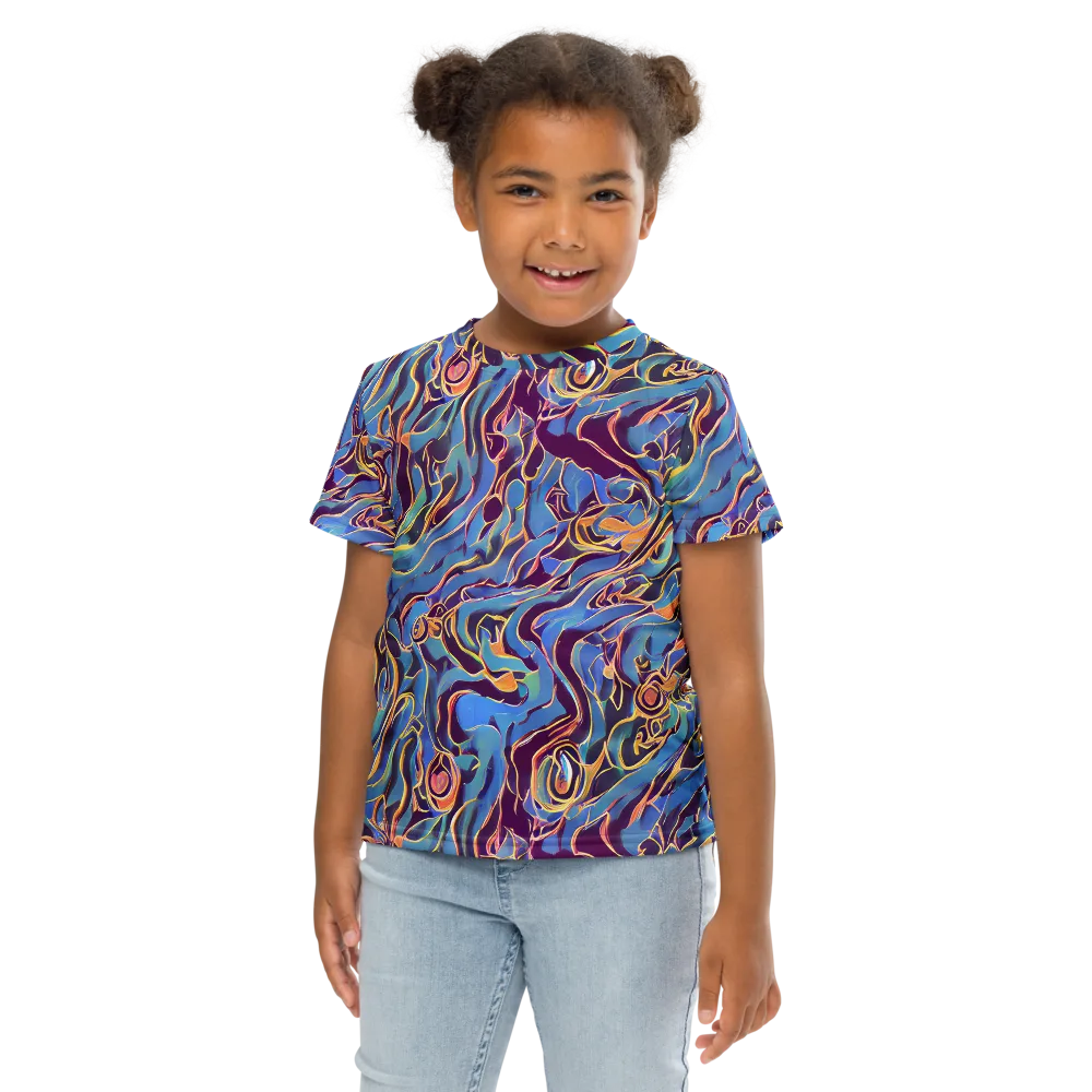 Sapphire Surge on Kids Crew Neck T-Shirt — Front