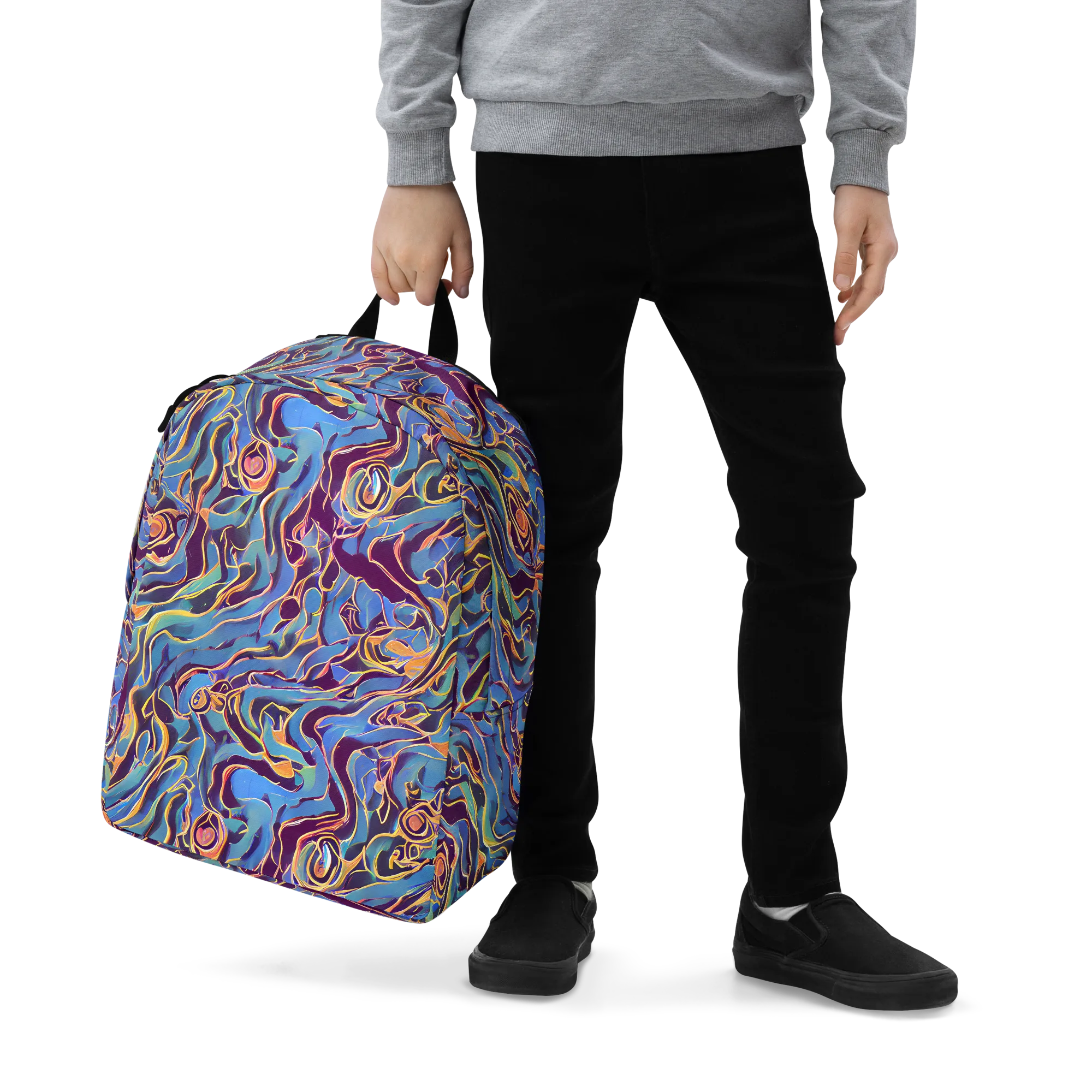 Sapphire Surge on Minimalist Backpack — Zoomed-in