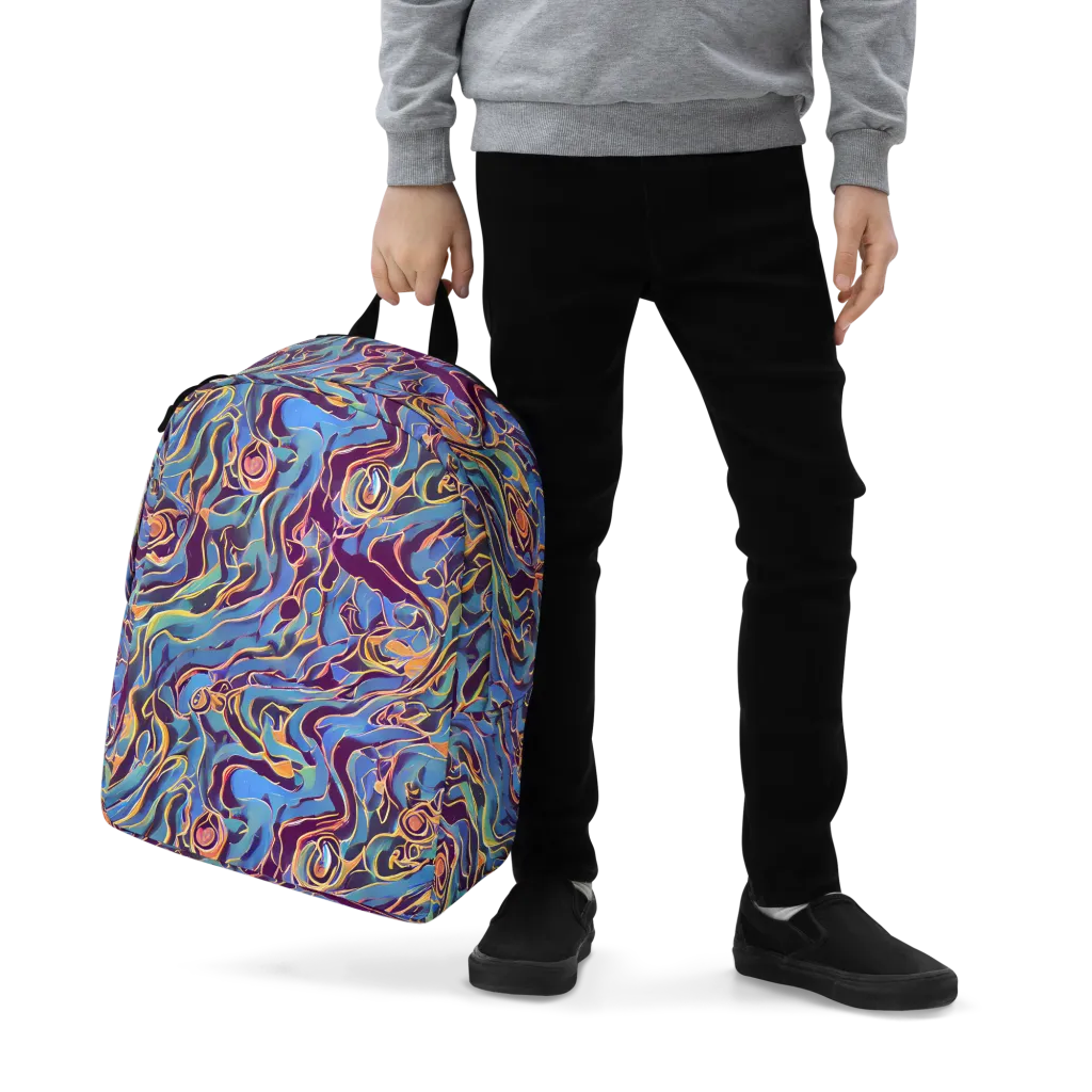 Sapphire Surge on Minimalist Backpack — Zoomed-in