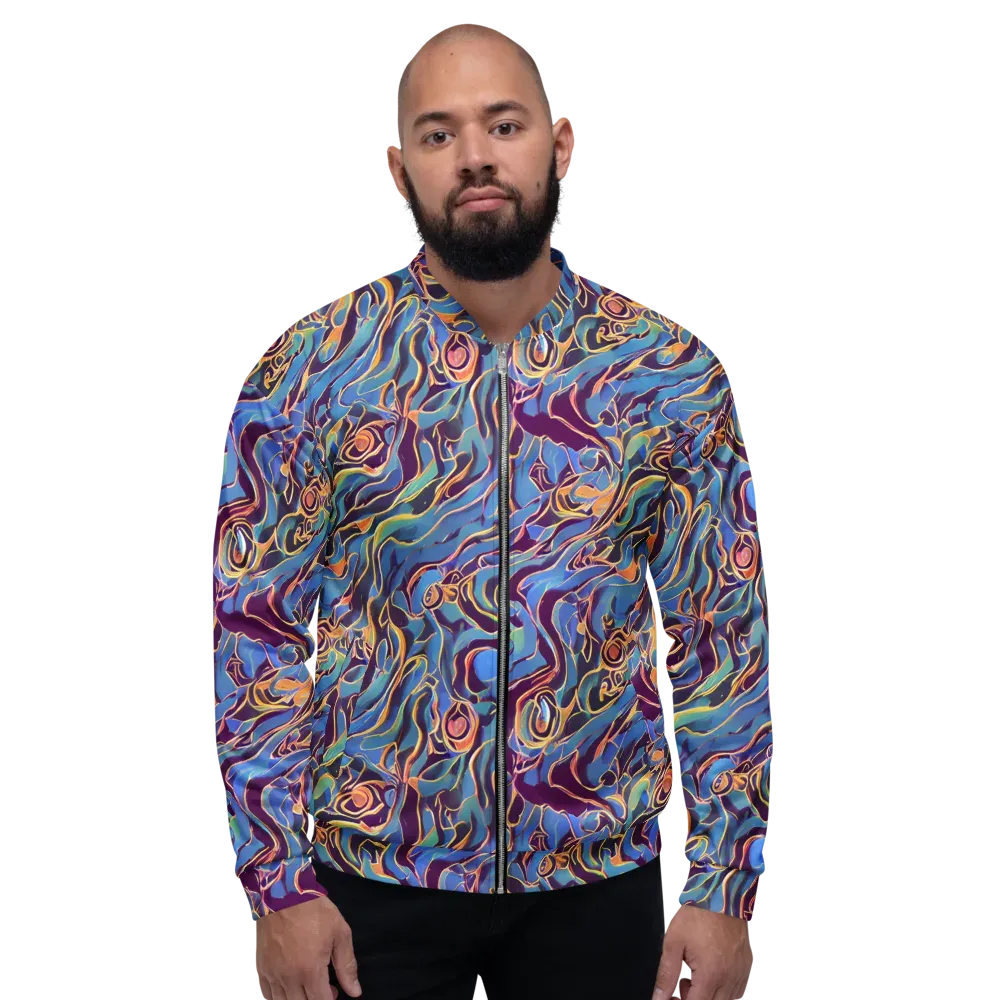 Sapphire Surge on Bomber Jacket — Front