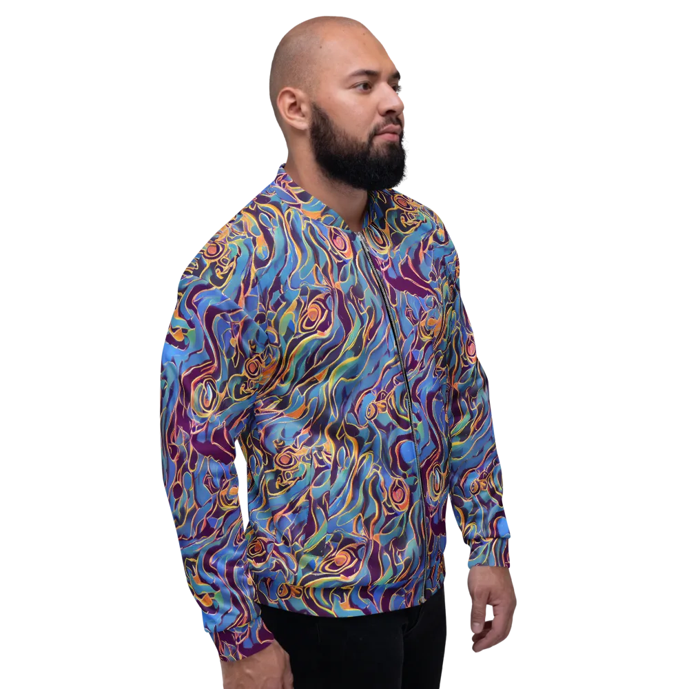 Sapphire Surge on Bomber Jacket — Right