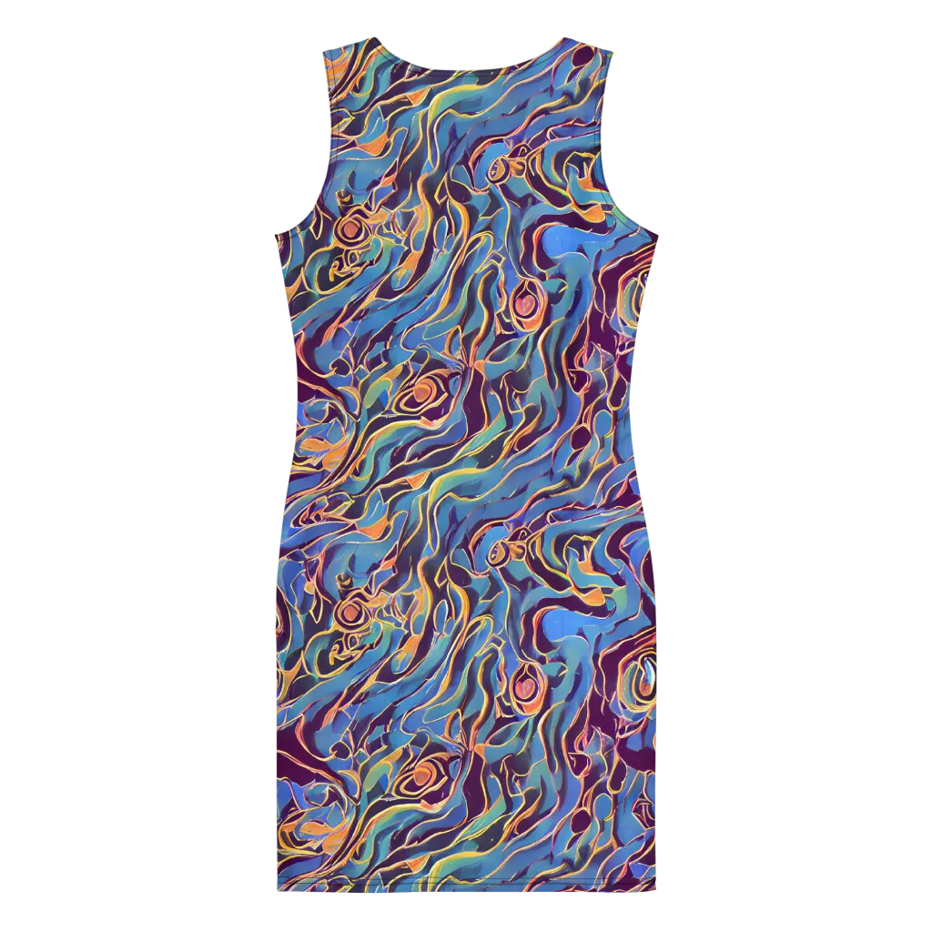 Sapphire Surge on Bodycon Dress — Back