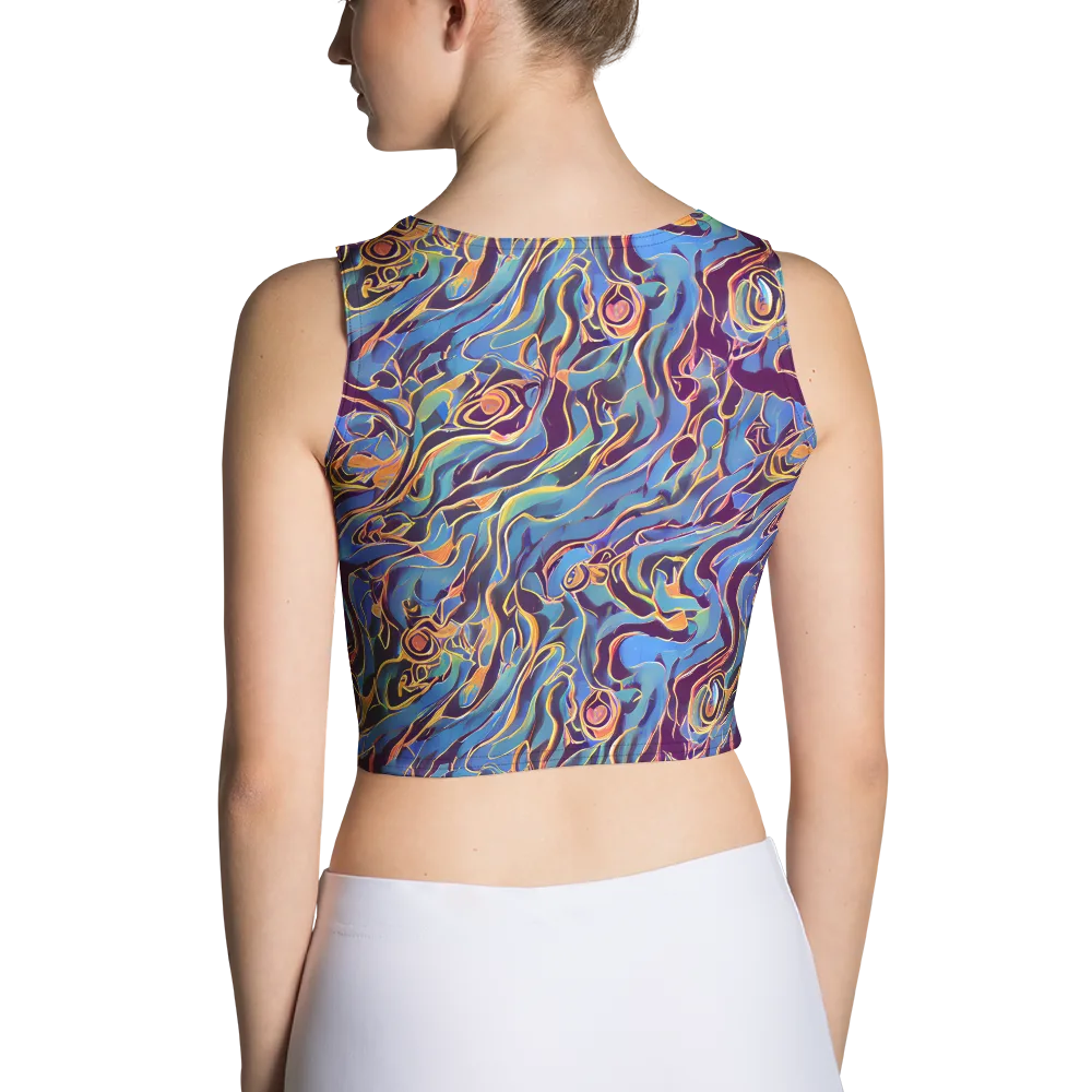 Sapphire Surge on Crop Top — Back