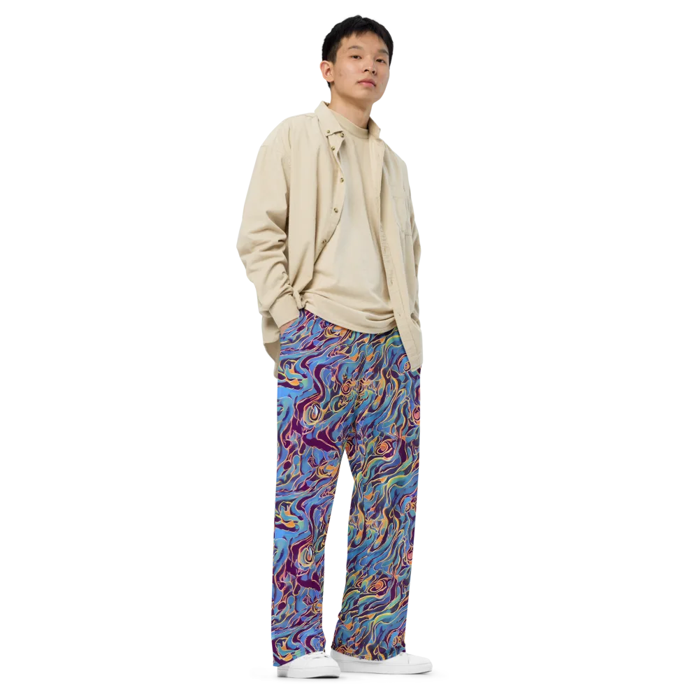 Sapphire Surge on Wide-Leg Pants — Right Front
