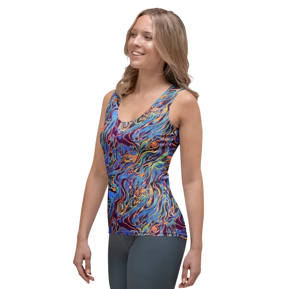 Sapphire Surge on Women's Tank Top — Left Front