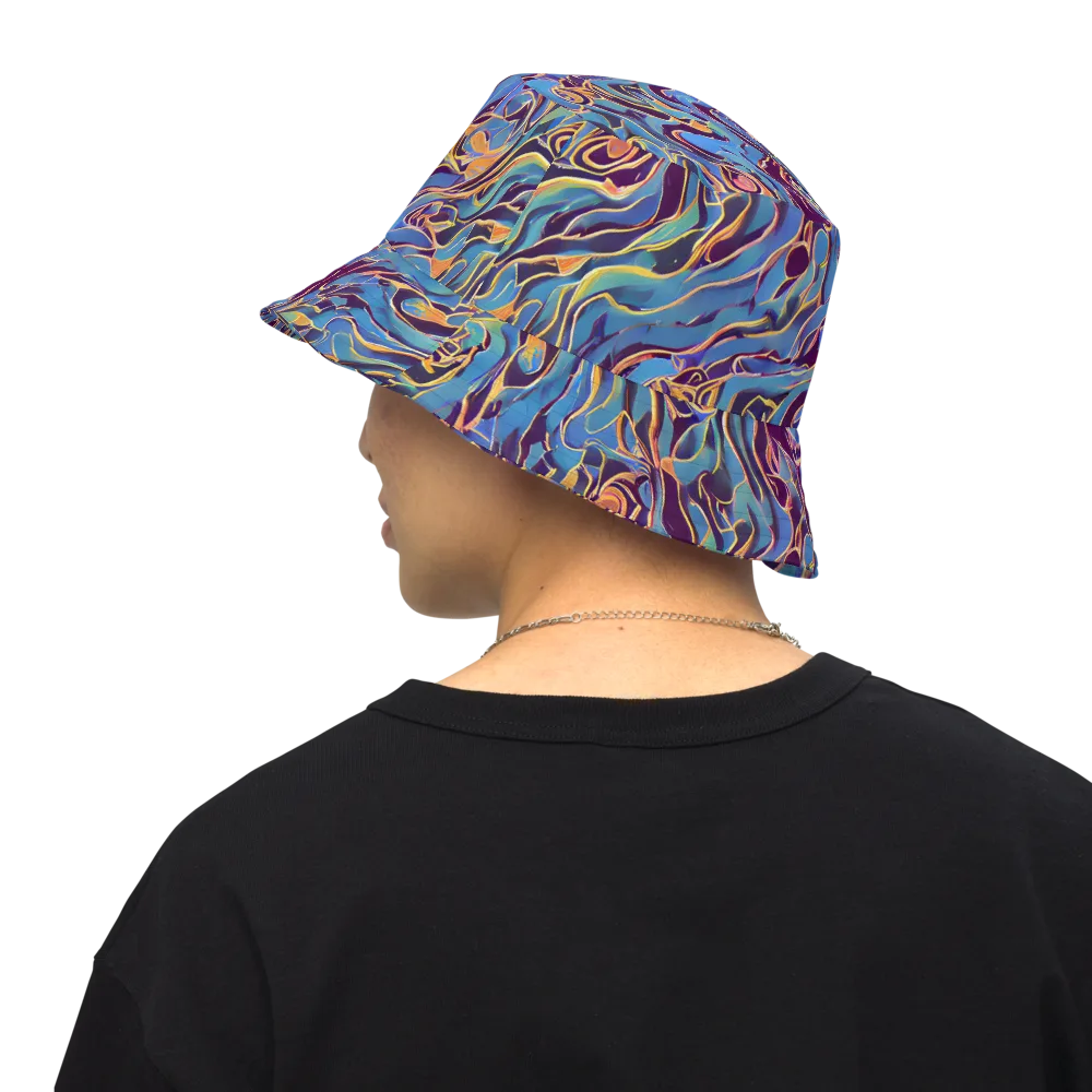 Sapphire Surge on Reversible Bucket Hat — Back Inside