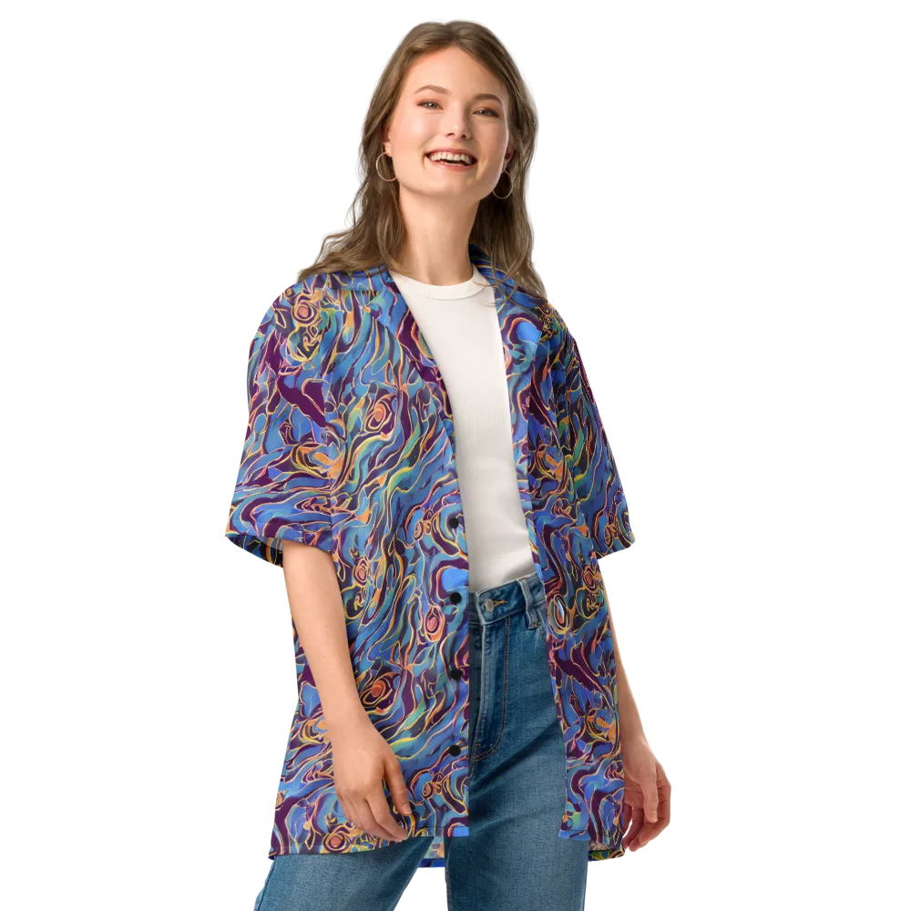 Sapphire Surge on Button Shirt — Front