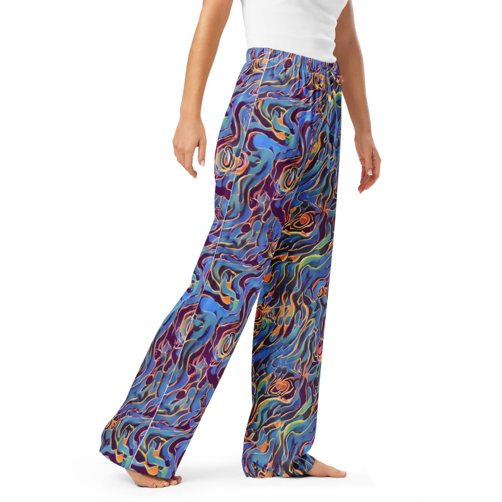 Sapphire Surge on Women's Pajama Pants — Right Front