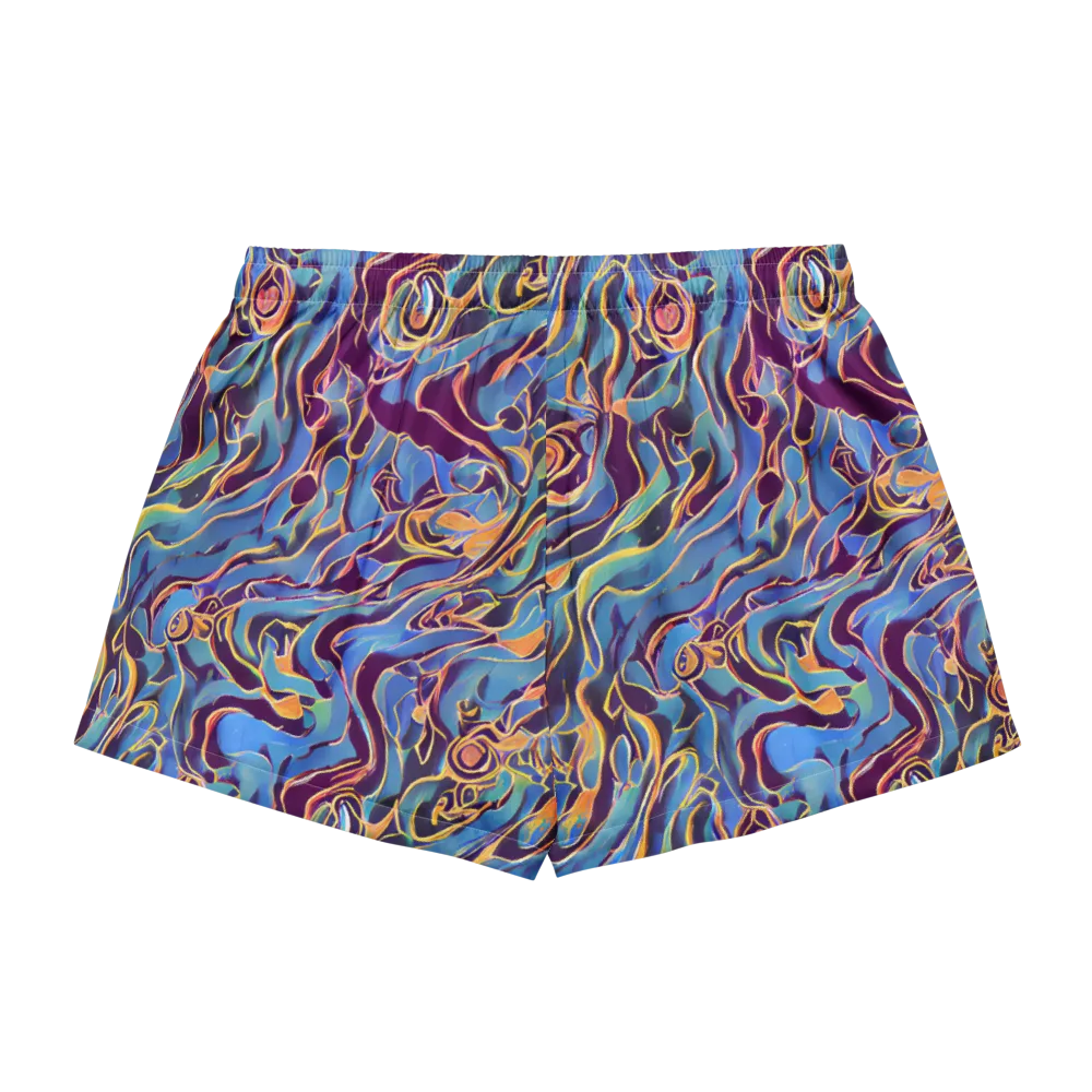 Sapphire Surge on Women's Pajama Shorts — Back