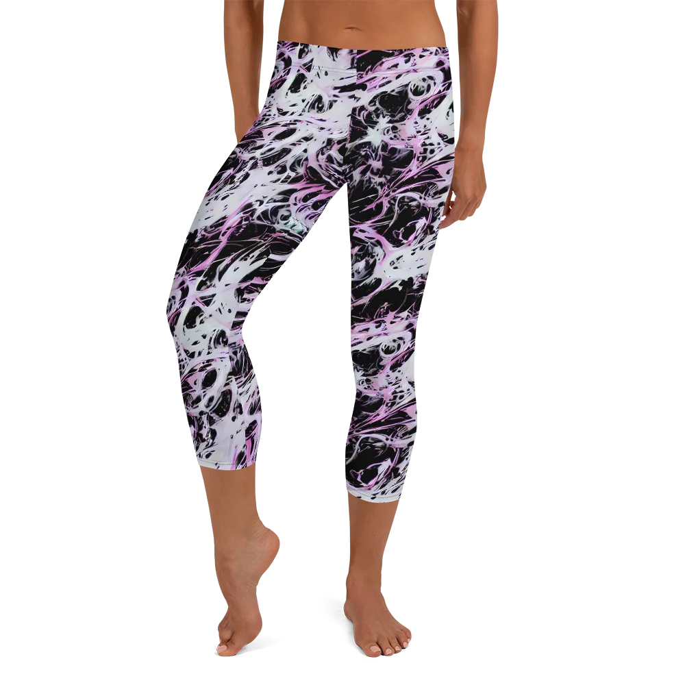 Electric Noir on Capri Leggings — Front