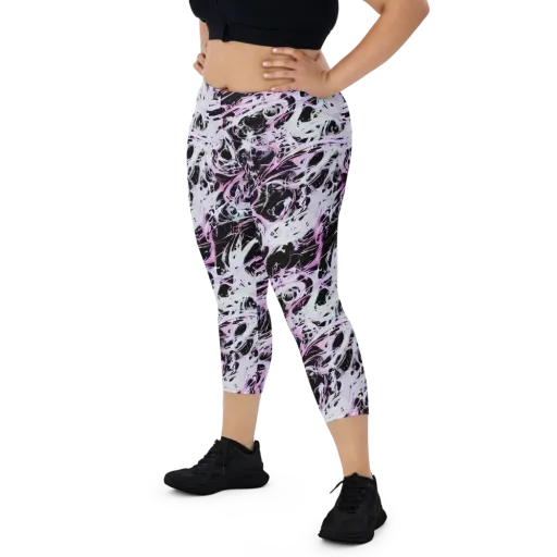 Electric Noir on a Capri Leggings