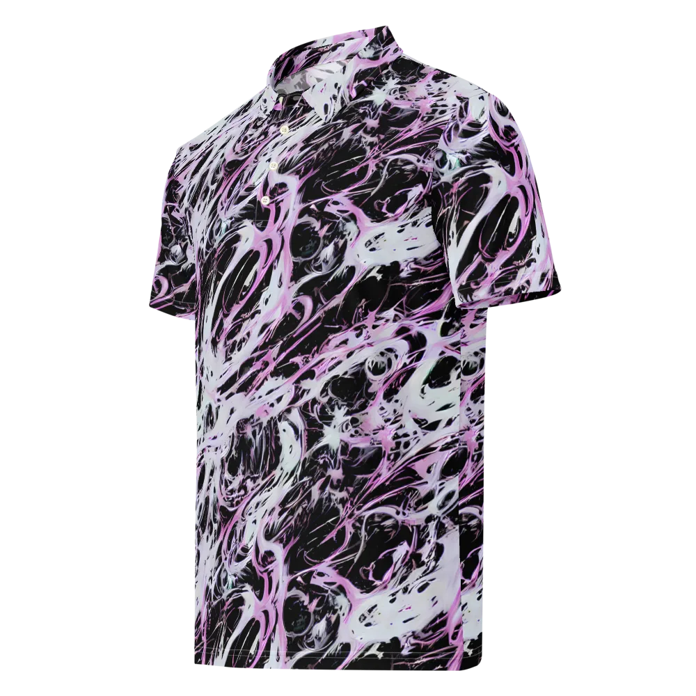 Electric Noir on Men's Slim Fit Polo Shirt — Left Front