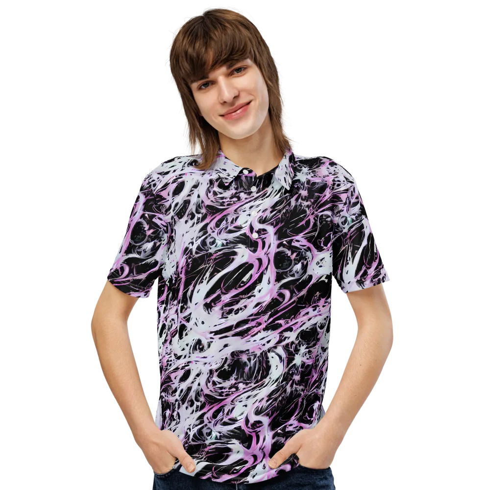 Electric Noir on Men's Slim Fit Polo Shirt — Front
