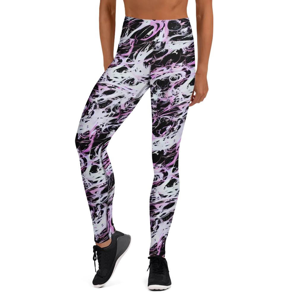 Electric Noir on Yoga Leggings — Front
