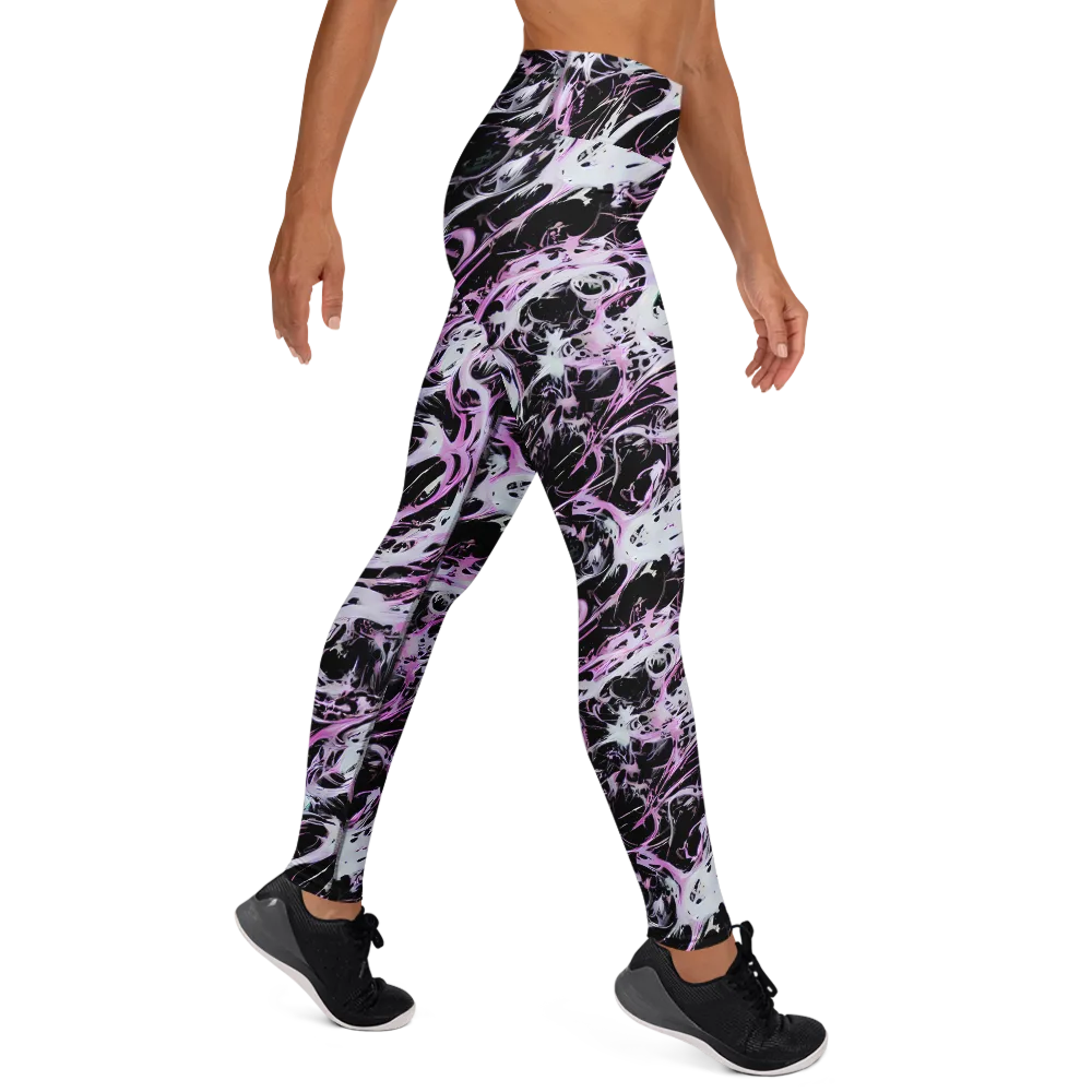 Electric Noir on Yoga Leggings — Right